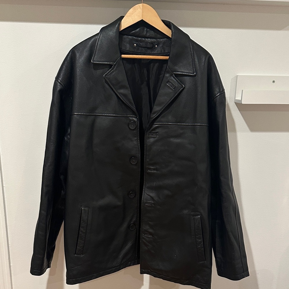 Men's Black Leather Jacket